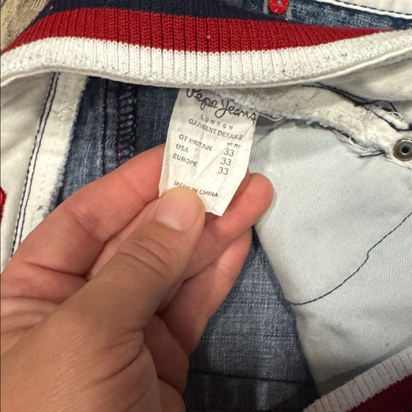Vintage Pepe Jeans Blue with Red and White Stripes full zip sides - 33 - Picture 4 of 8